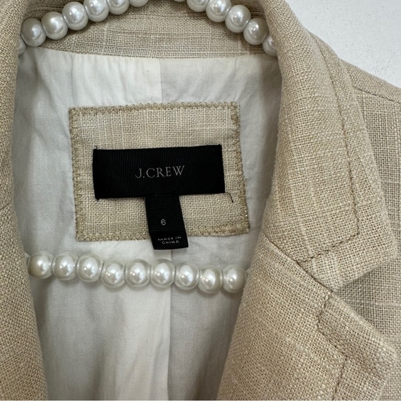 J.Crew Regent Linen Blend Blazer in Metallic Gold - Picture 7 of 8